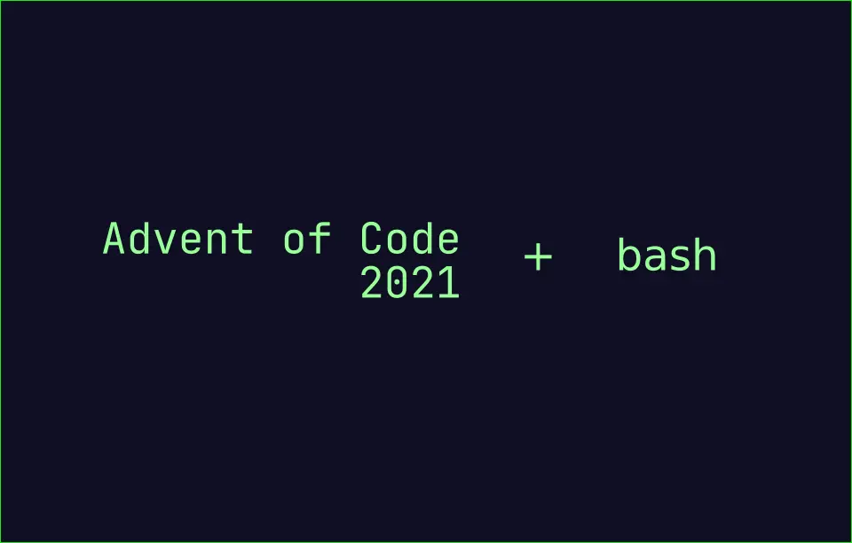 Image for AoC 2021 in bash